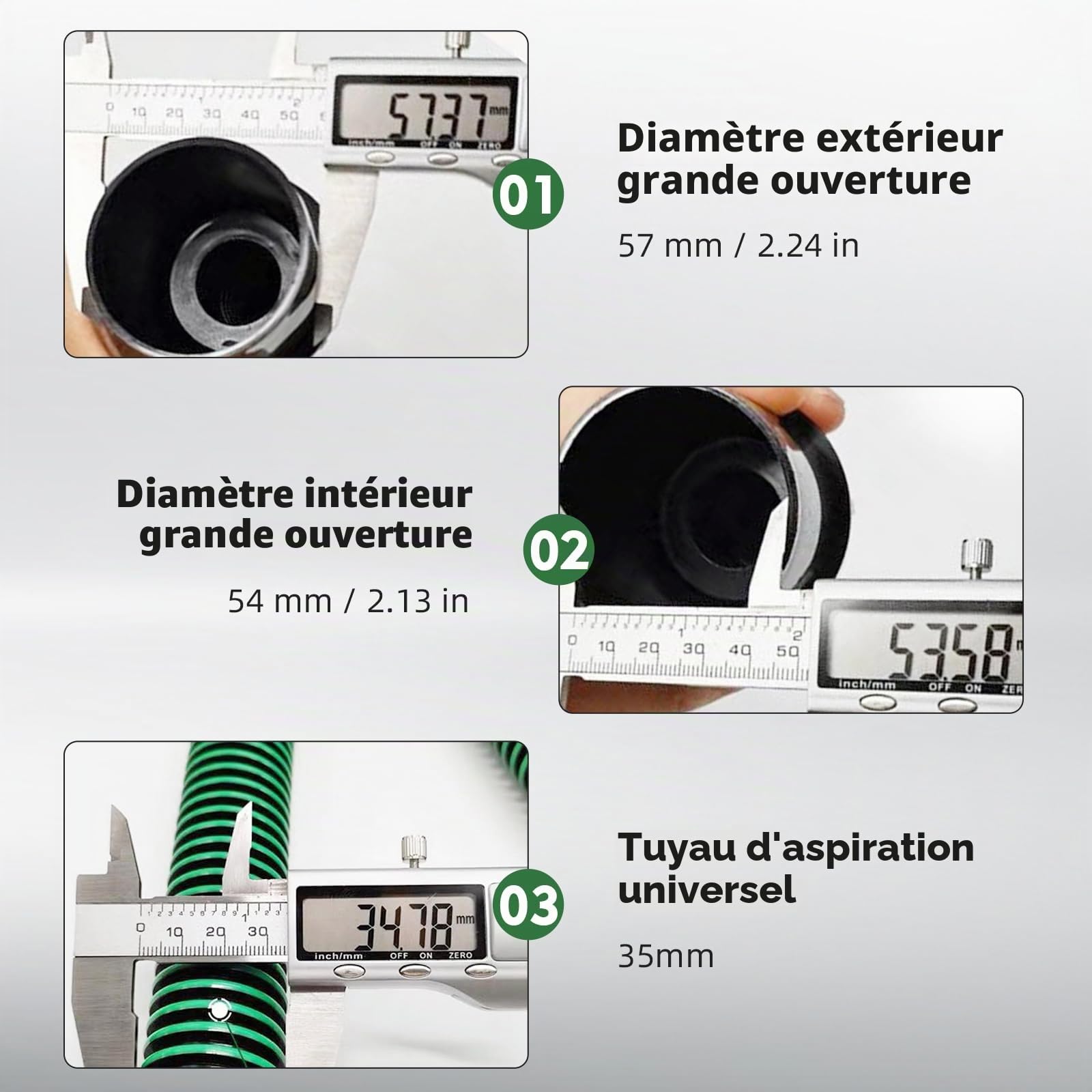 5 m Tuyau d’Aspiration de Poussière Compatible avec Festool CT 26/36/48, CT 15/25, CT Mini & CT Midi à partir de 2019, D27 (Ø35 mm) Tuyau d’Aspiration pour Ponceuses et Systèmes d’Aspiration