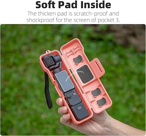 Miniatura 8 de Funda protectora para DJI Osmo Pocket 3, cubierta de caja de almacenamiento portátil con tarjetas SDCPLND Filtros ranuras de almacenamiento para DJI