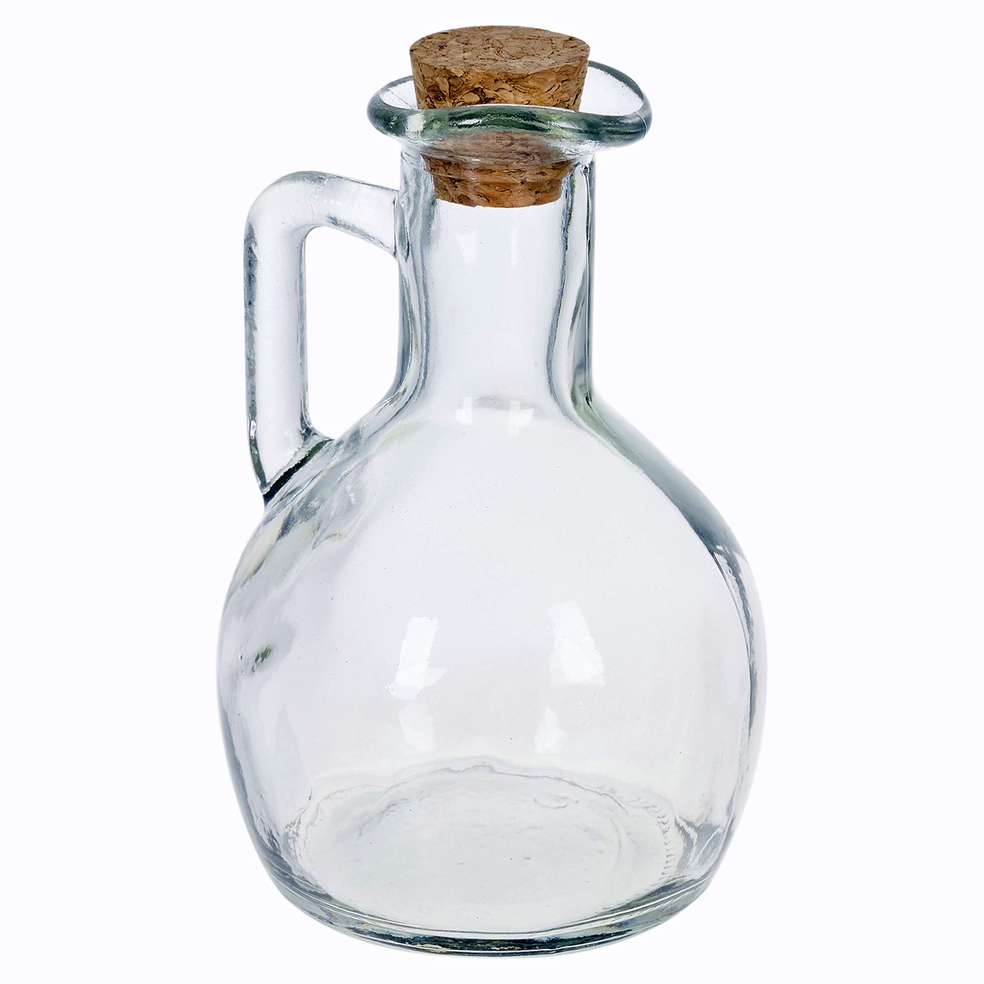 Urbn-Chef 3 Piece Glass Oil And Vinegar Set Cruet Condiment Dispenser Bottle Struggle Cork Lid (3, 150Ml)