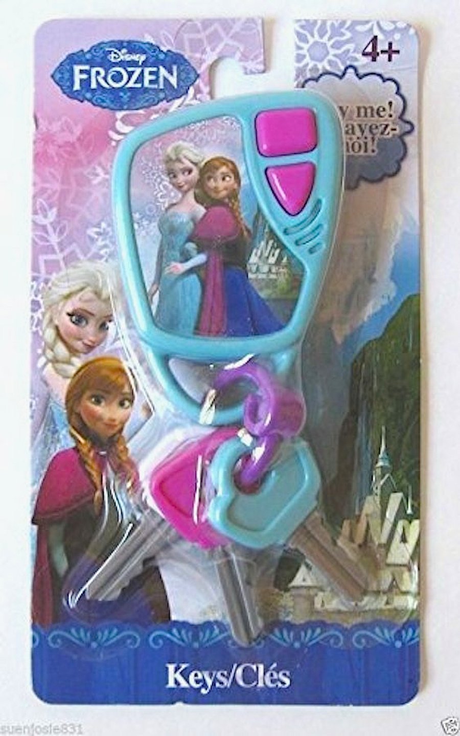 Disney Frozen Keys Set Kids Pretend Play Toy Key Ring Anna Elsa W Sound