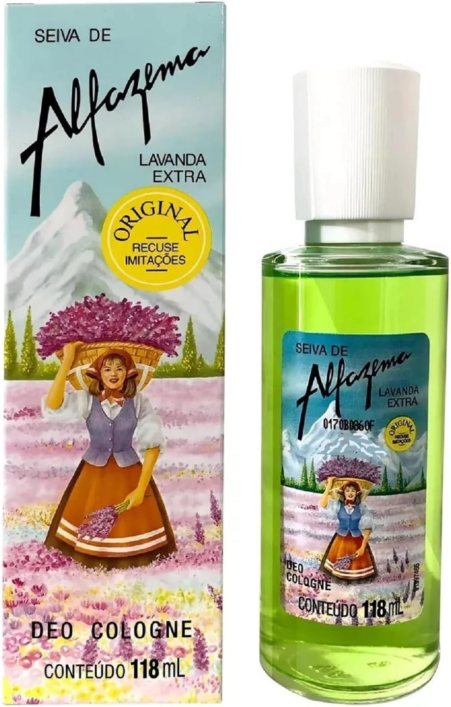 Phebo Seiva de Alfazema - Colonia Feminina Lavanda 118 Ml - (Lavender Sap - Eau De Cologne For Women 4 Fl Oz)