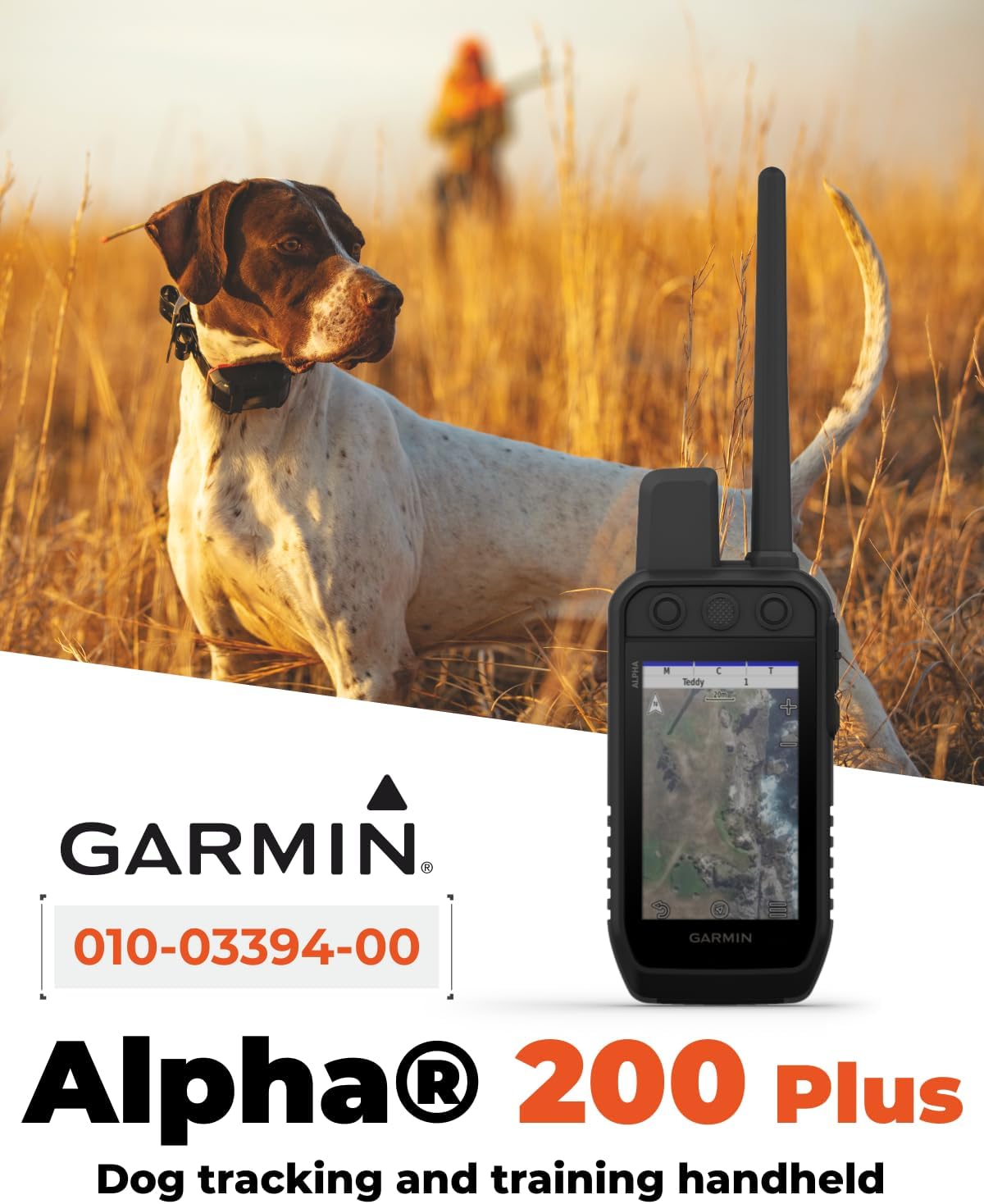 Garmin Alpha 200 Plus Dog Tracking & Training Handheld GPS, 3.5” Touchscreen, Track & Train Up to 20 Dogs from 9 Miles, Preloaded TopoActive Maps, 18 Training Levels with Wearable4U PowerBank Bundle