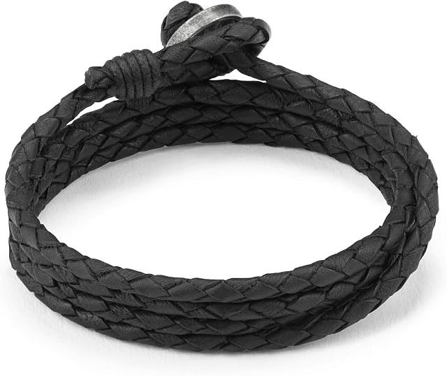 Local League SURF PATROL AUSTRALIA Mens Leather Bracelet - Fully Adjustable - Man Multilayer Wristband Braided Wrap Cord Rope Surfer Gift Boy
