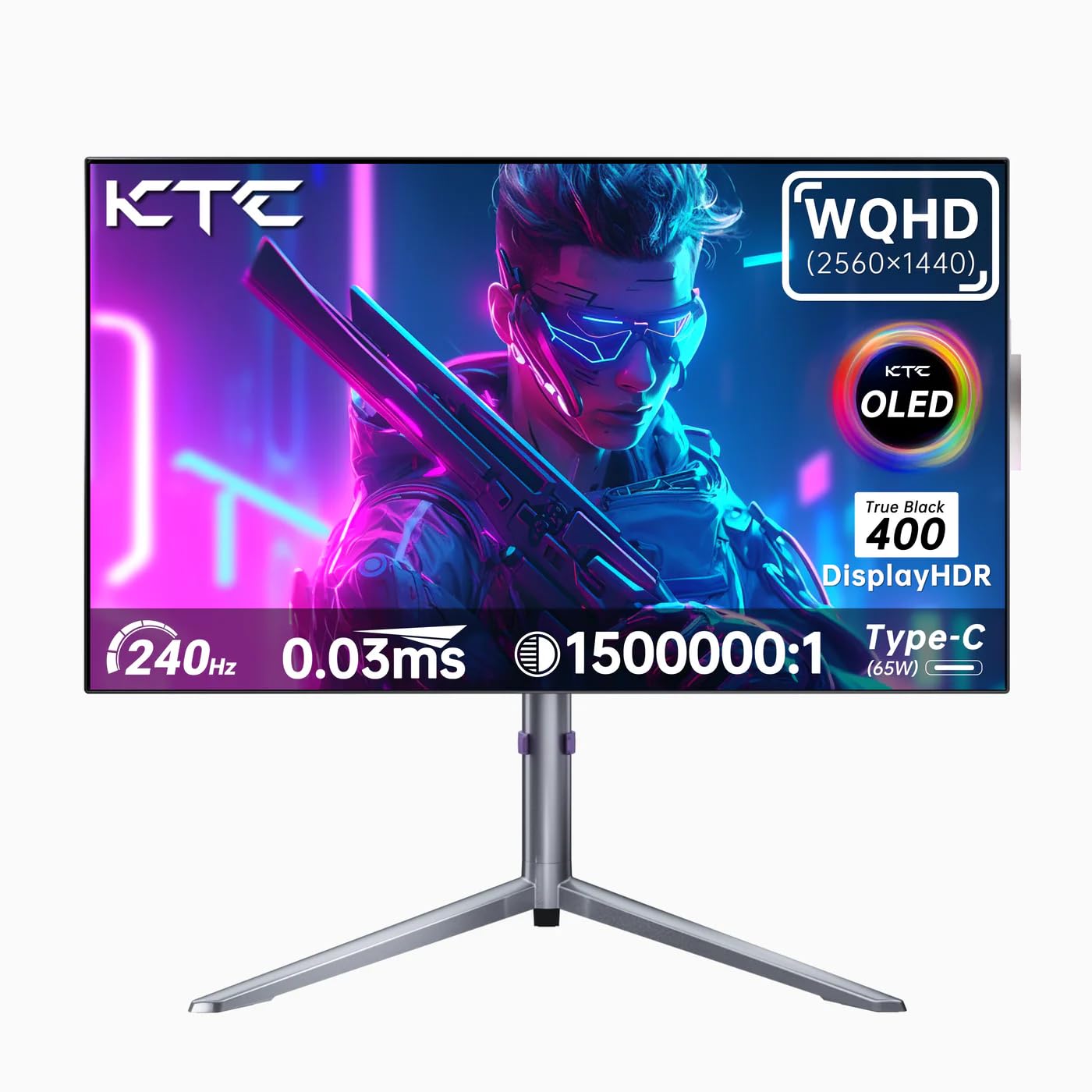KTC 27-inch OLED Gaming Monitor | QHD 2560x1440P | 240Hz 0.03ms