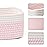 MiniArk Small Storage Baskets for Organizing | Closet Organizer Bins | Shelf Toy Basket | Woven Rope Baskets | Cube Decorative Box | Shallow Basket | 13x8.5x5.1 | 4 Packs White Pink