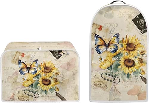 Vista 22 de doginthehole Lindos elefantes decorativos para electrodomésticos pequeños, juego de cubiertas de protección de huellas dactilares para cocina