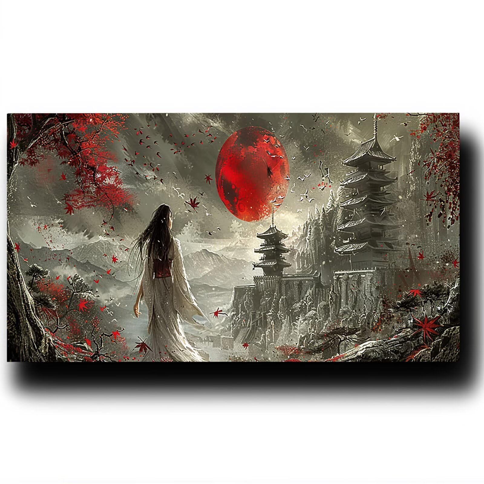 Pintar por Numeros Adultos Luna, Pintar por Numeros Niños Kit Manualidades Adultos Paisaje Cuadros para Pintar por Numeros Pintura Acrílico, Cuadros Decorativos Regalos Para Mujer 80X160cm 7w-D-F