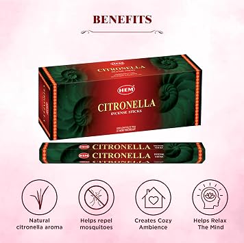 Hem Citronella Incense Sticks, 120 Count