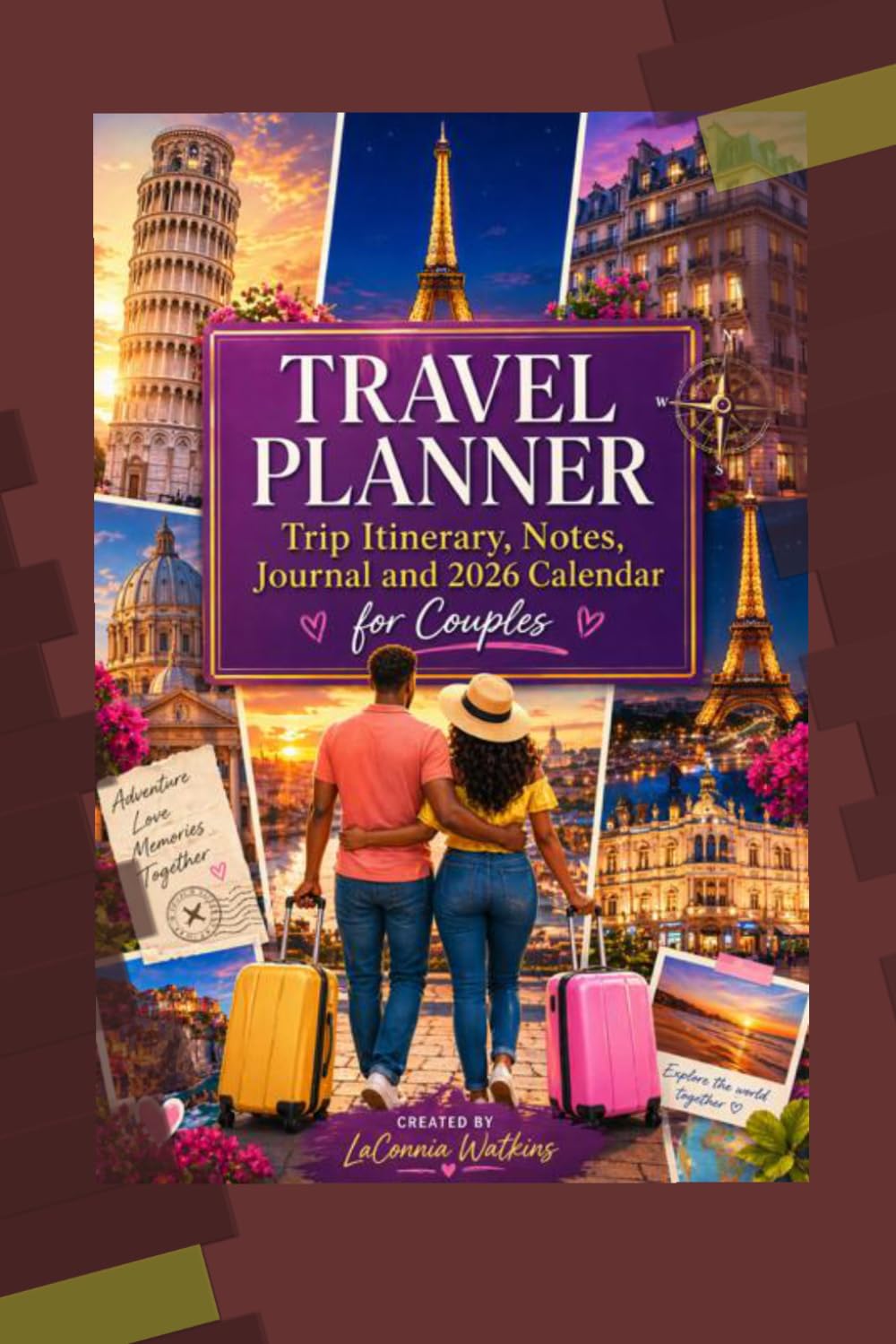 Italy & Paris Couples Trip: Couples Travel Keepsake & Planner