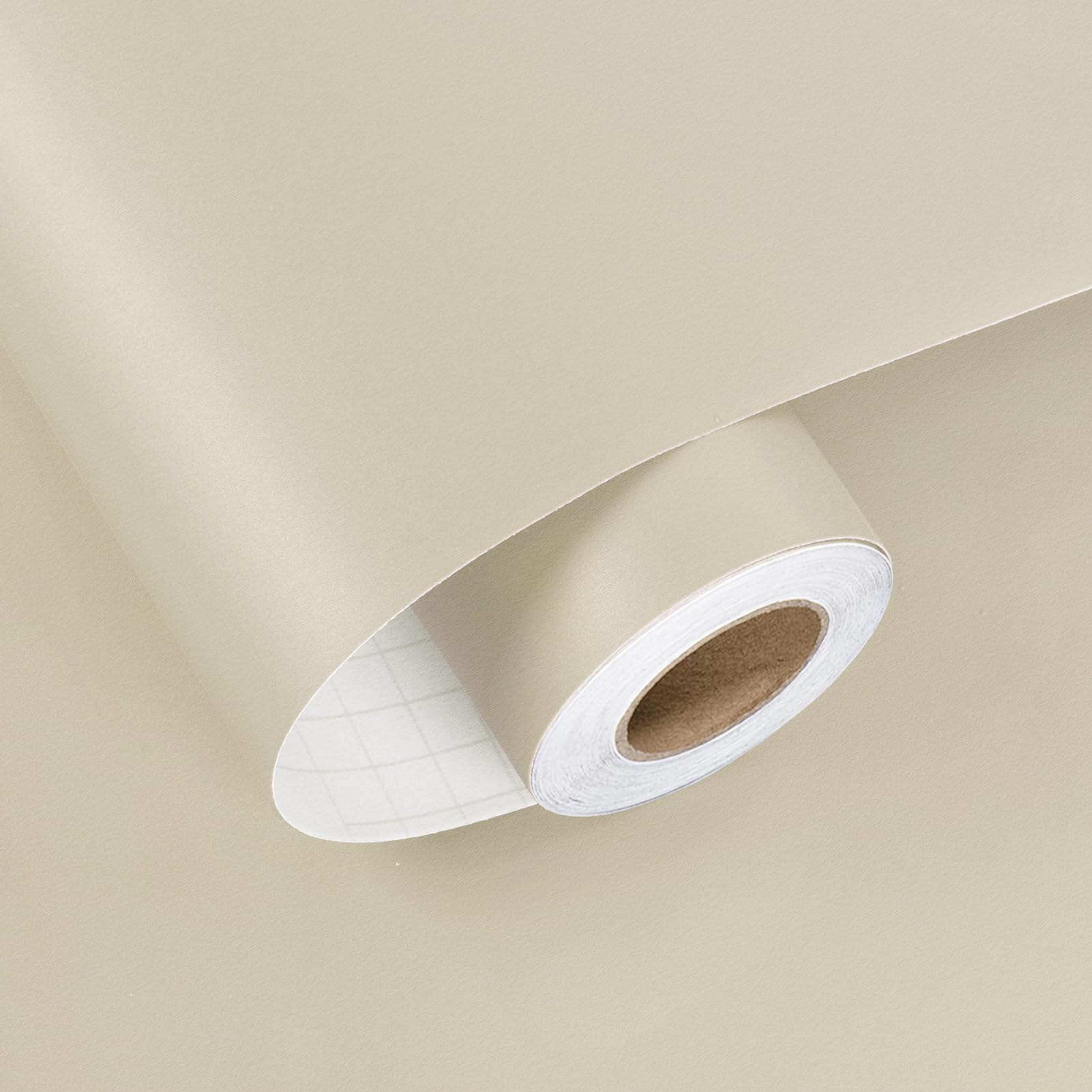 HotDecor Plain Beige Wallpaper for Living Room Vinyl Wrap for Furniture Kitchen Cupboard Kids Bedroom Wallpaper Self Adhesive Worktop Vinyl Covering Wall Paper Roll Lining Paper for Walls 40cm x 200cm