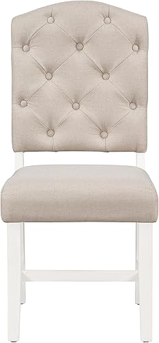 Miniatura 8 de Retro Style Dining Chair Set with 4 Upholstered Chairs for Dining Room, Living Room, Kitchen, Bedroom and Office Desk Chairs,White-4pcs