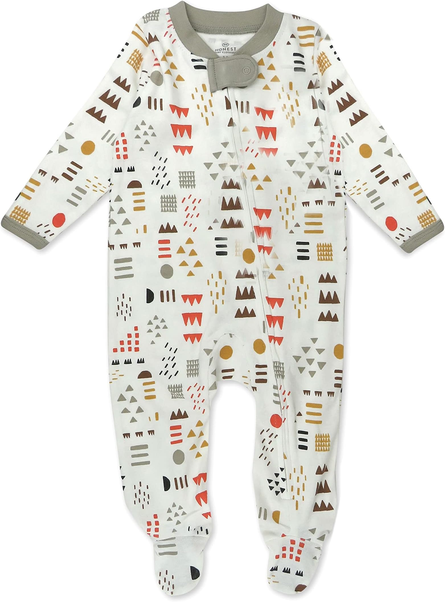 HonestBaby Footed Sleep & Play Pajamas Organic Cotton for Infant Baby Boys (LEGACY)