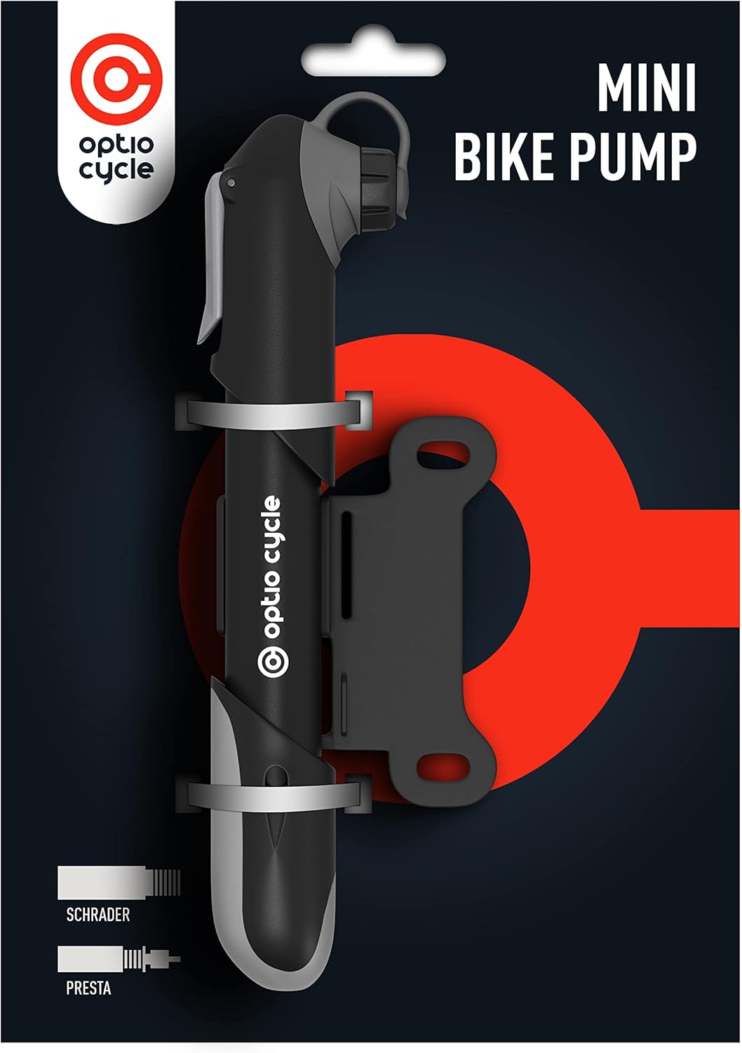 Mini Bike Pump 120 PSI / 8.3 Bar – Compact Portable Frame-Mounted Bicycle Hand Air Pump for Presta and Schrader Valve | Small Manual Tire Tool for Road, Track, Mountain Bike, BMX, Ebike - Amazon product rated Grade B