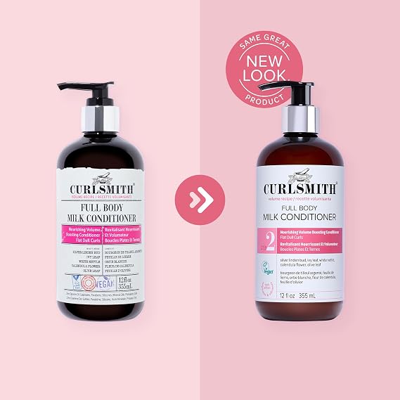 CURLSMITH - Dalgalı, Kıvırcık veya Kıvırcık Saçlar için Hacim Veren ve Nemlendirici, Vegan (355ml/12 oz)