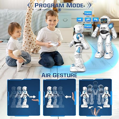 Miniatura 3 de Robot de juguete para niños  Robot inteligente de control remoto por voz, sensor de gestos programable Emo Robots juguete para niños de 3, 4, 5, 6,
