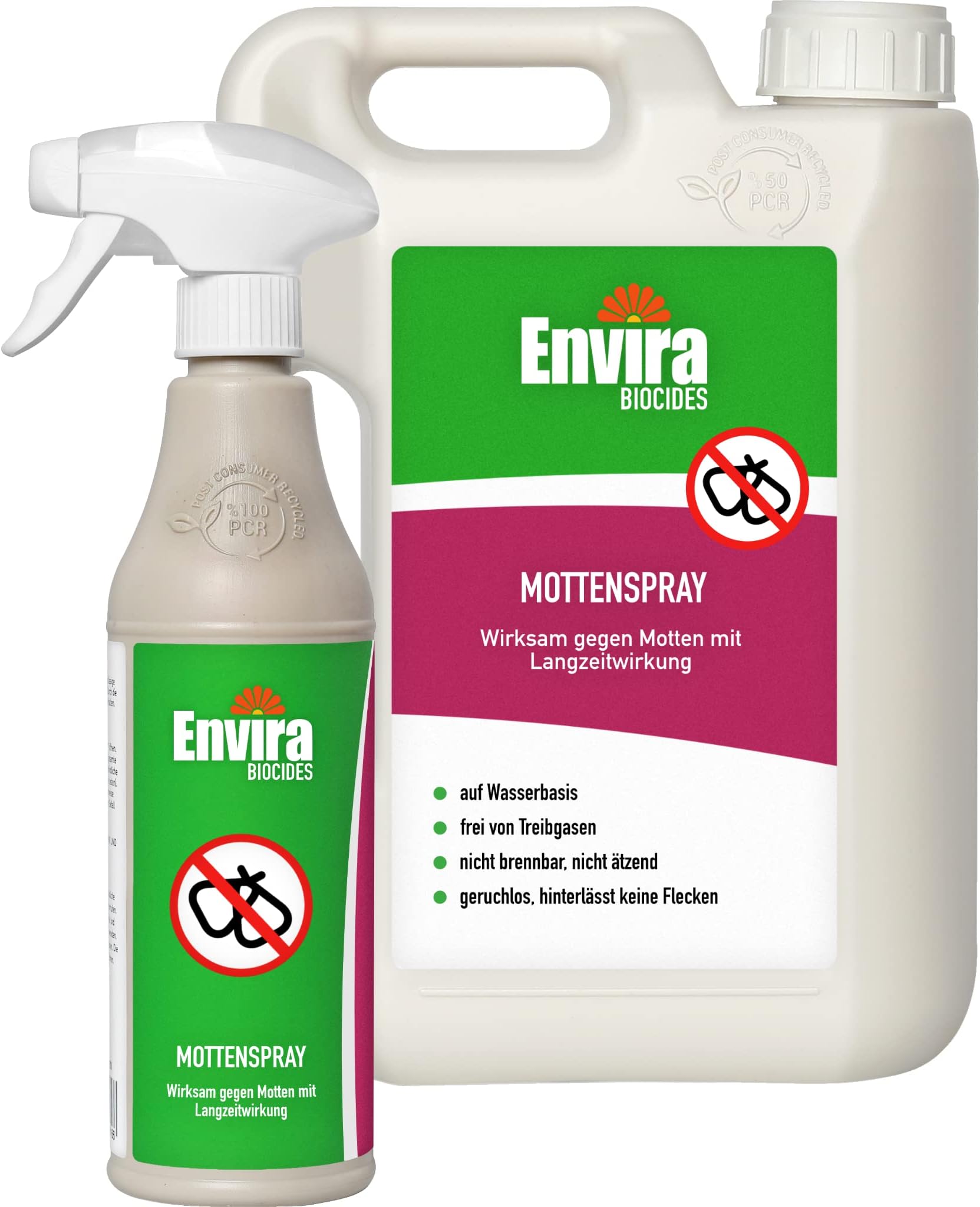 Spray Anti-mites Envira 2L + Pulvérisateur 2L - Protection Naturelle Des Textiles Et Placards