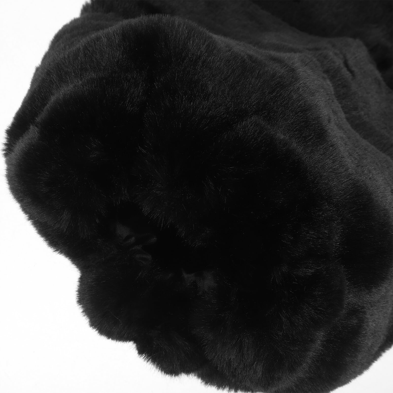 YARNOW Calentadores de Piernas de Piel Sintética para Mujer, Negro