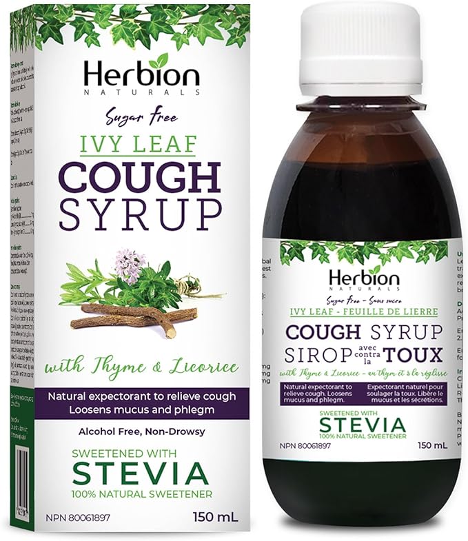 Herbion Naturals Ivy Leaf Cough Syrup with Thyme, 150mL Natural