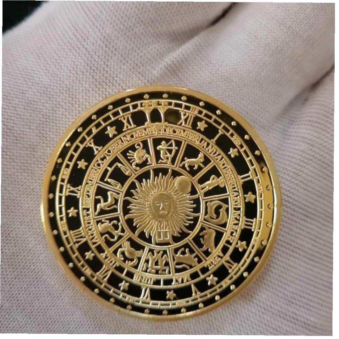 Amazon.co.jp: 記念コイン 金メッキ 日 月 占い コイン ラッキー