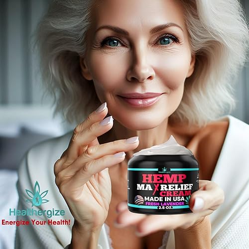 Miniatura 5 de Healthergize Paquete de 6 cremas de cáñamo, calidad premium, alivio de cuerpo completo, resultados instantáneos, aceite de cáñamo, lavanda, aloe,