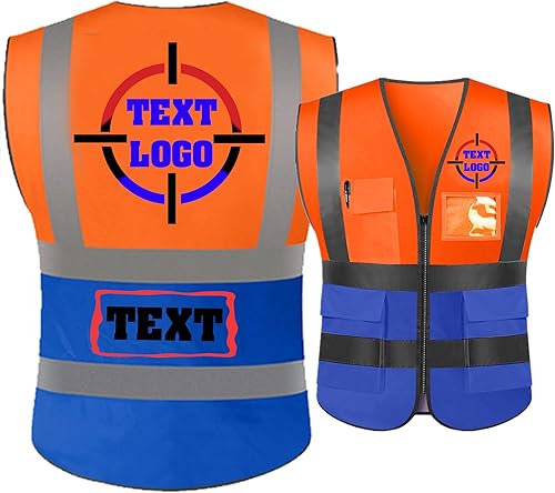 Miniatura 1 de Chaleco de seguridad reflectante personalizado de alta visibilidad chaleco de seguridad para hombres y mujeres, ropa de trabajo de construcción