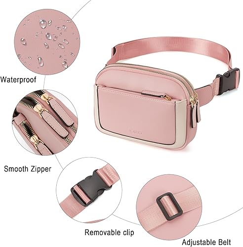 Miniatura 5 de CLUCI Riñonera para Mujer, Mini Bolsa Cruzada de Cintura Everywhere con Correa Ajustable, Riñonera de Cuero Vegano para Mujer