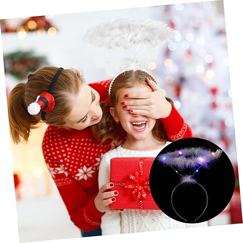 Miniatura 3 de 2Pcs angel headband white headband costume christmas headband fairy hair band adult Costume Headbands