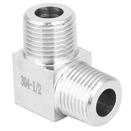 BSPT 90 Degree Elbow Fitting, Safe and Reliable 90 Degree Pipe Fitting, BSPT Male to Male 90 Degree Fitting, for Water Heating Gas Oil(1/2)