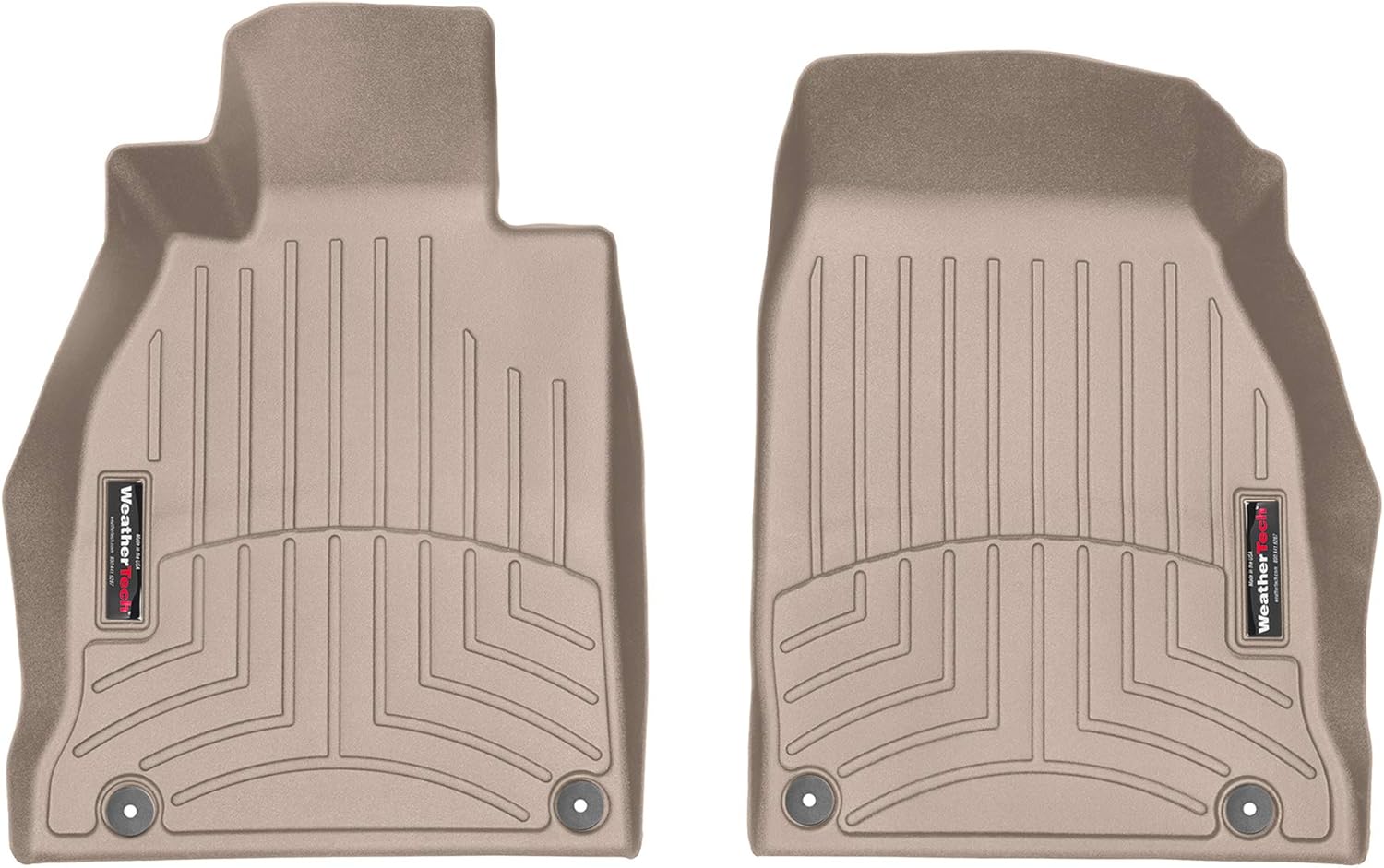 WeatherTech Custom Fit FloorLiners for Porsche® 911 Targa 4S, 911turbo50years, 911 Edition 50 Years Porsche Design - 1st Row (4415881), Black