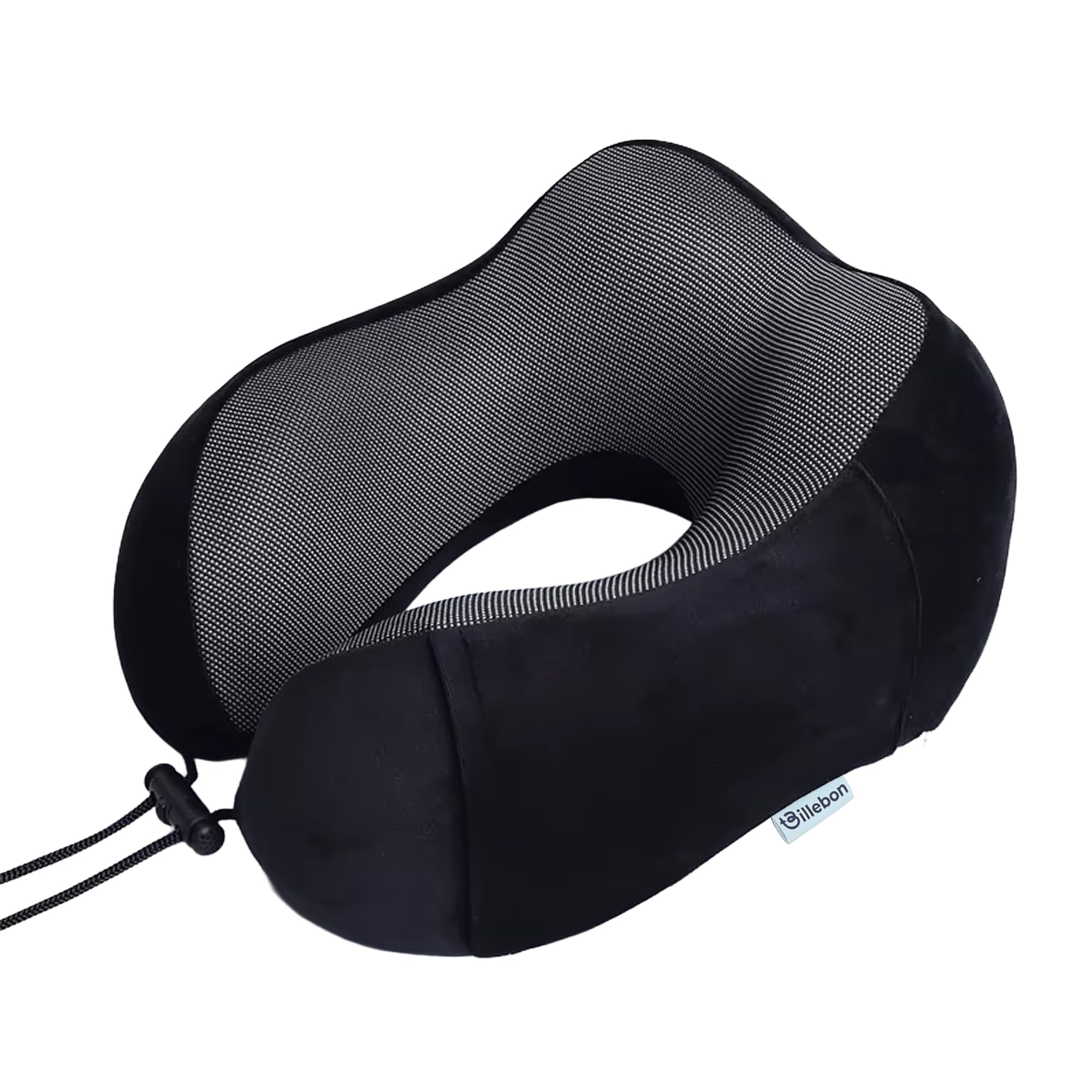 Billebon Extra Soft Memory Foam Luxury Travel Neck Support Rest Pillow with Soft Washable & Removable Cover, Multipurpose Comfortable Travel Pillow