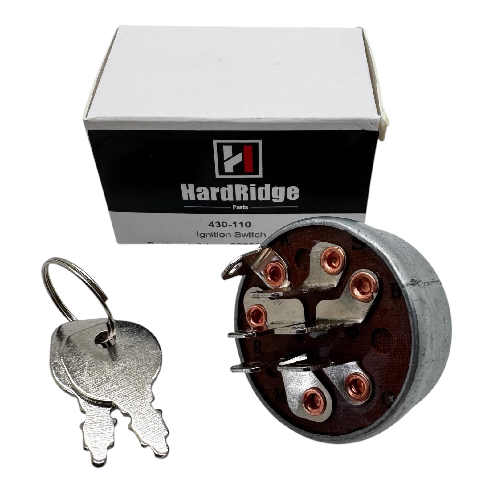 HardRidge Interrupteur d'allumage – Remplace John Deere AM38227, Ariens 03602300 – 3 positions, 6 bornes magnéto