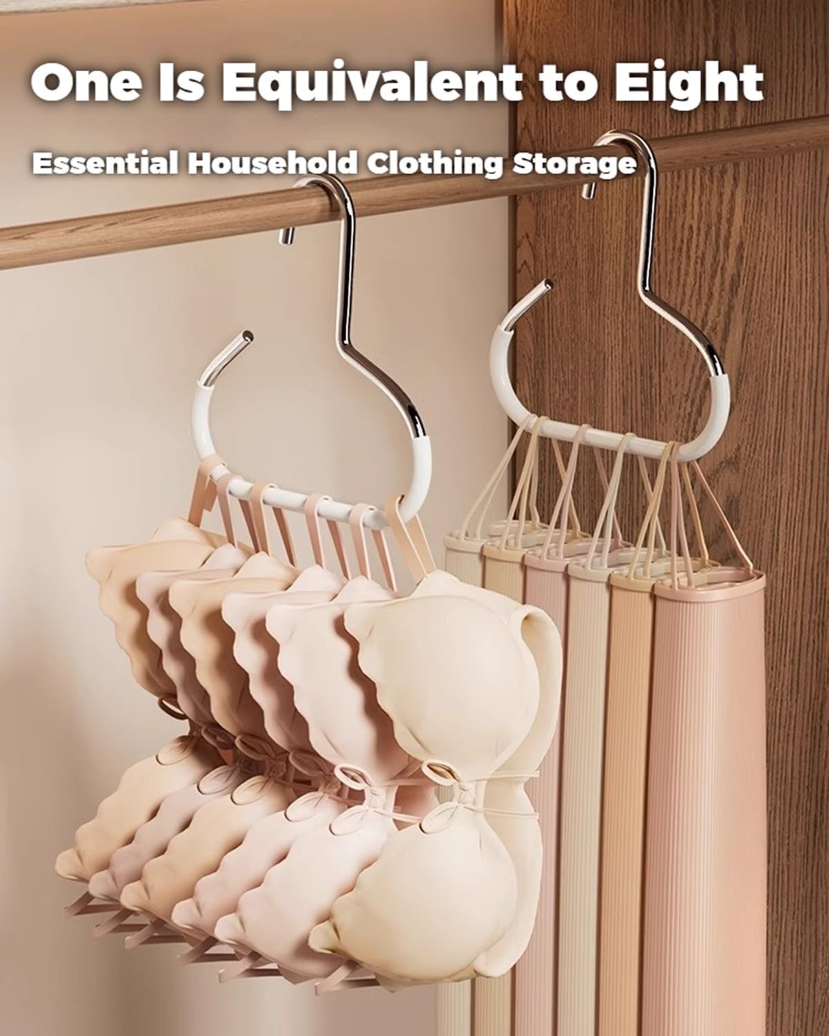 Durable Steel Hangers for Closet Organizers & Storage, Space-Saving Multifunctional Hooks for Hats, Scarves, Belts, Ties, Bras | Non-Slip Design Hat Organizer (Black, 24 PCS)