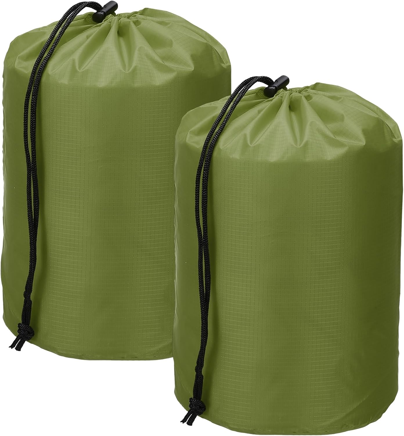 Drawstring Bag with Toggle, Cinch and Ditty Pouch Portable Outdoor Products Ditty Bag 4x8 & 2Pcs & Army Green - Fit For(Backpacking/Camping/Traveling)