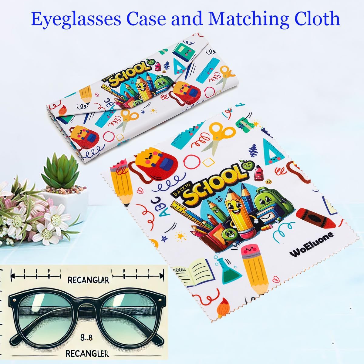 Foldable Eyeglass Case, Sunglasses Holder with Magnet Closure image 2
