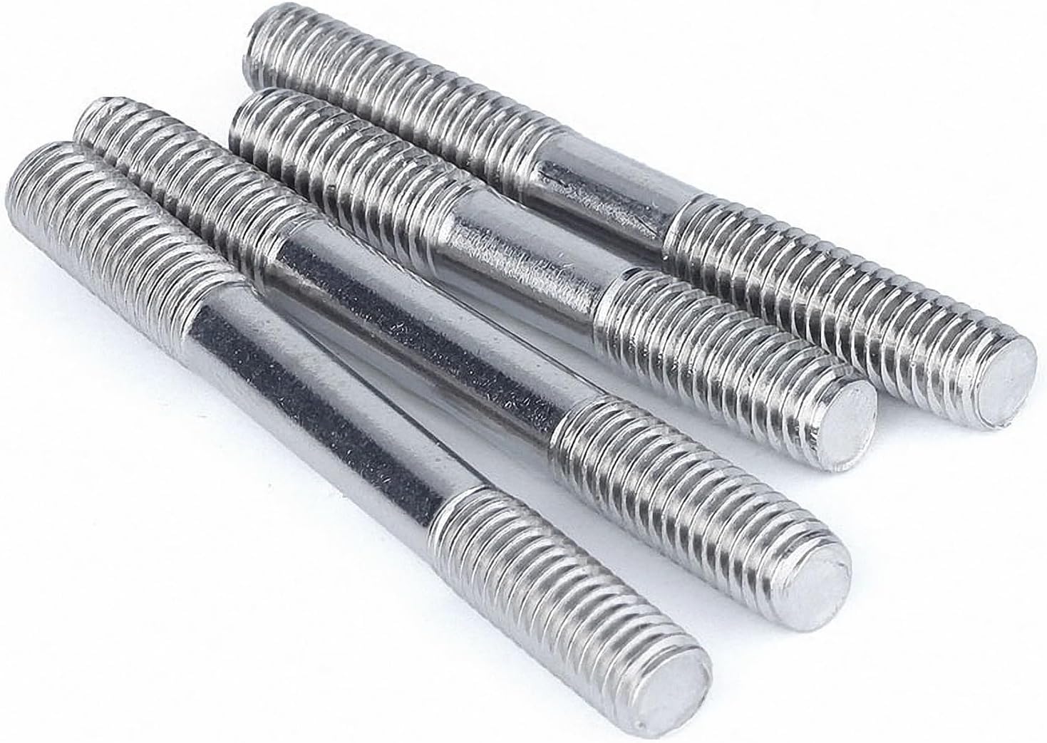 Śruby dwustronne ze stali nierdzewnej 316 | Srebrne mocowanie przemysłowe M6-M12 40-150mm(Silver M8 (1pcs),70mm)