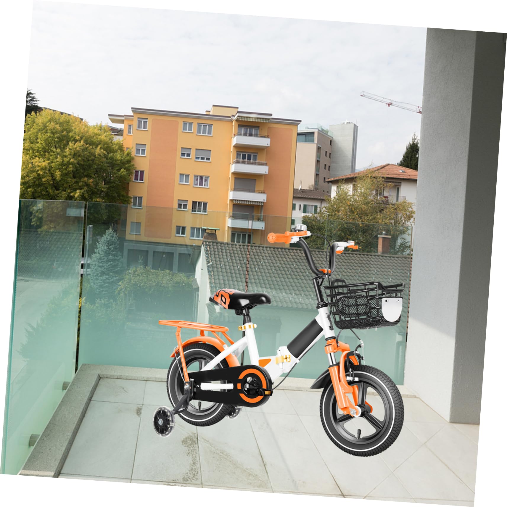 Ruedines para Bicicleta Infantil Estabilizadores Traseros Luminosos Ruedas Auxiliares de Entrenamiento con Soporte de Resistentes y Seguros para Principiantes de Negro