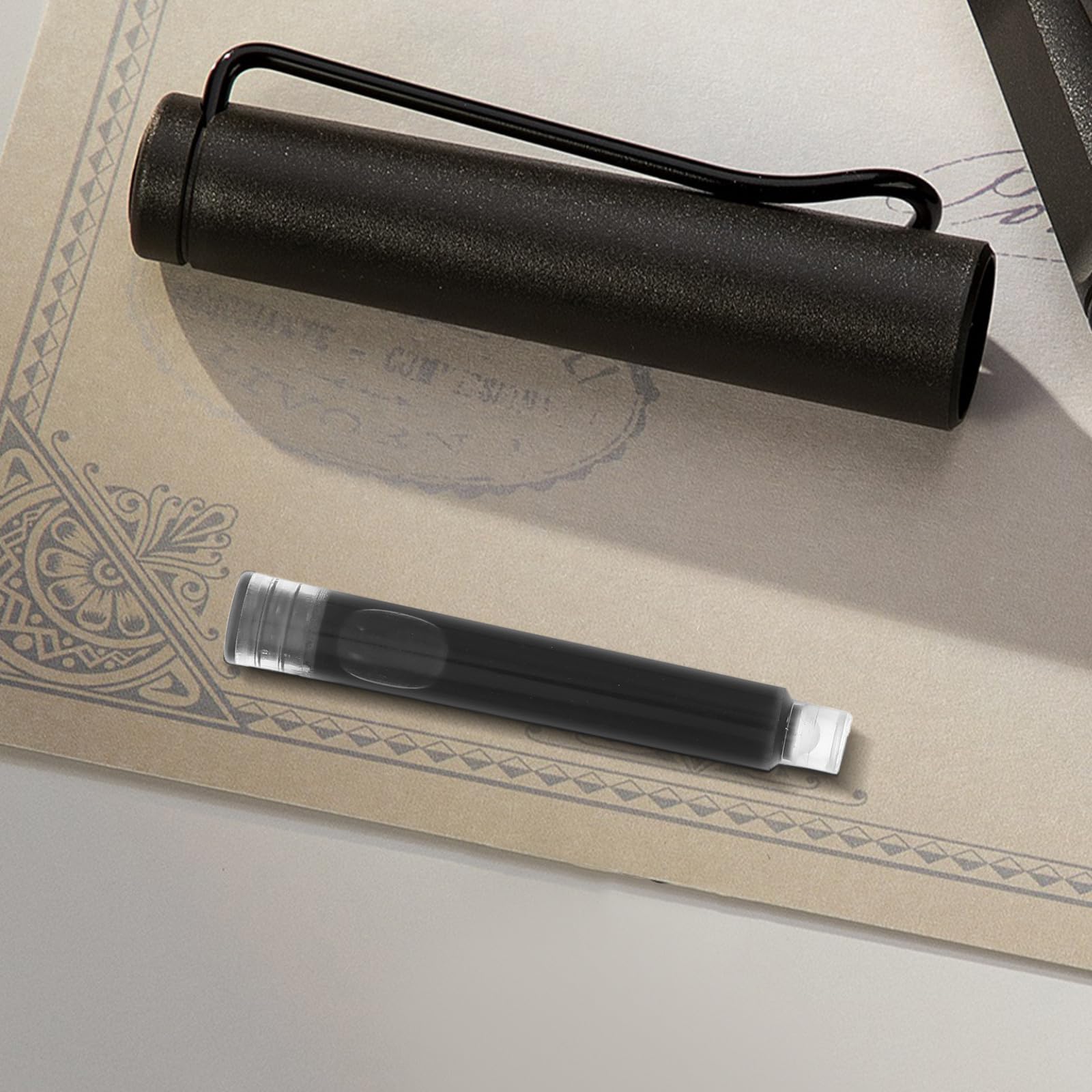 Alipis Ricariche Inchiostro Design Semplice 100 Pezzi per Penna Stilografica Portatile e Leggero Nero per Ufficio e Scuola