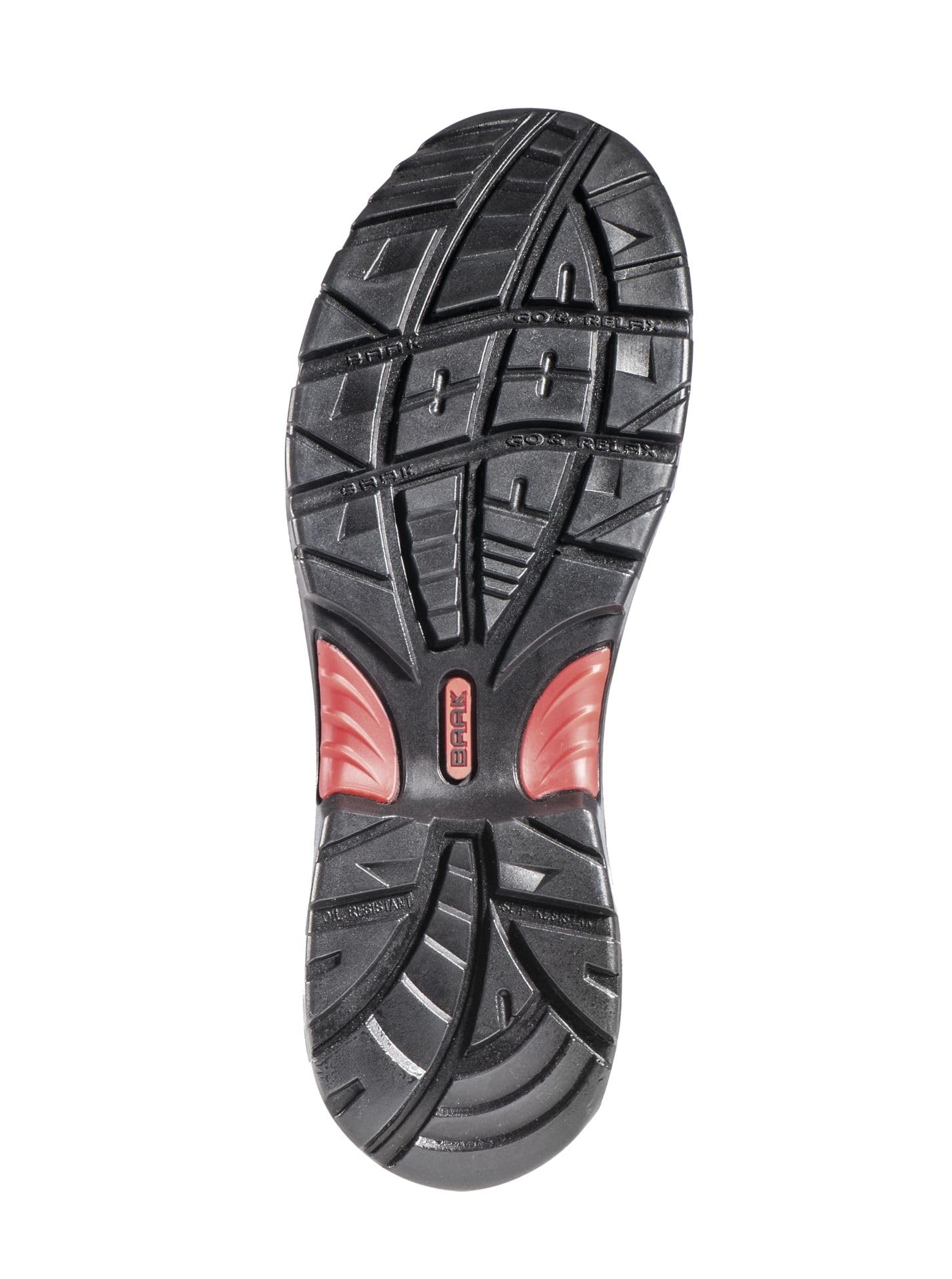 BAAK Henk 7007 - Zapatillas de seguridad (talla 45, microfibra), color negro y gris