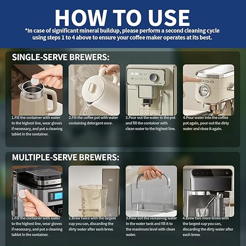 Miniatura 6 de Tabletas descalcificadoras para cafetera, 24 unidades, limpieza profunda y descalcificación, compatibles con Nespresso, Keurig, Ninja, Delonghi,