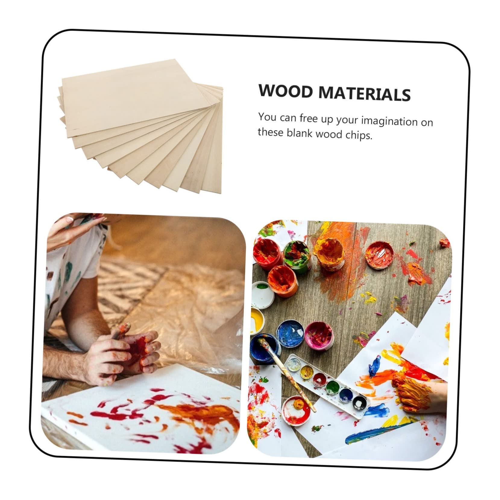 10 Pezzi Pannelli in Legno di Tiglio per Modellismo e Diy, Leggeri e Naturali, per Pittura e Pirografia