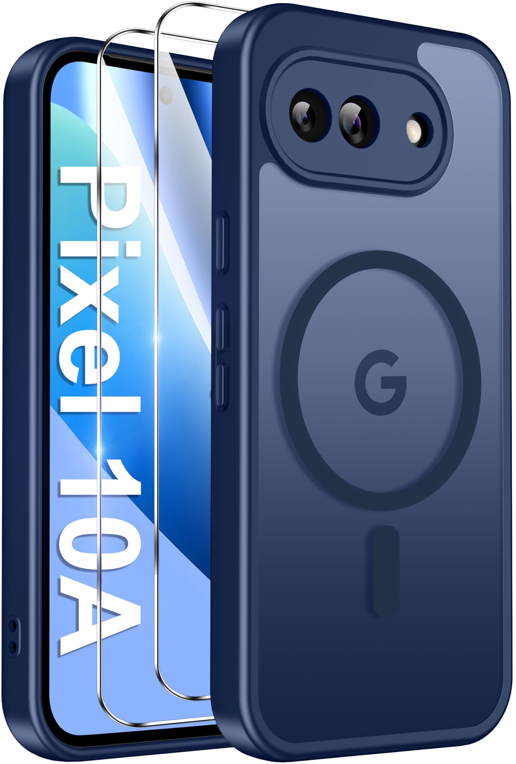 Opkiegrn für Samsung Galaxy S25 5G Hülle, Kompatibel mit MagSafe mit 2 Stück Panzer Schutz Glas Folie, KameraSchutz Folie Stoßfest Kratzfest Transluzente Matt Handyhülle für Samsung S25, Grau