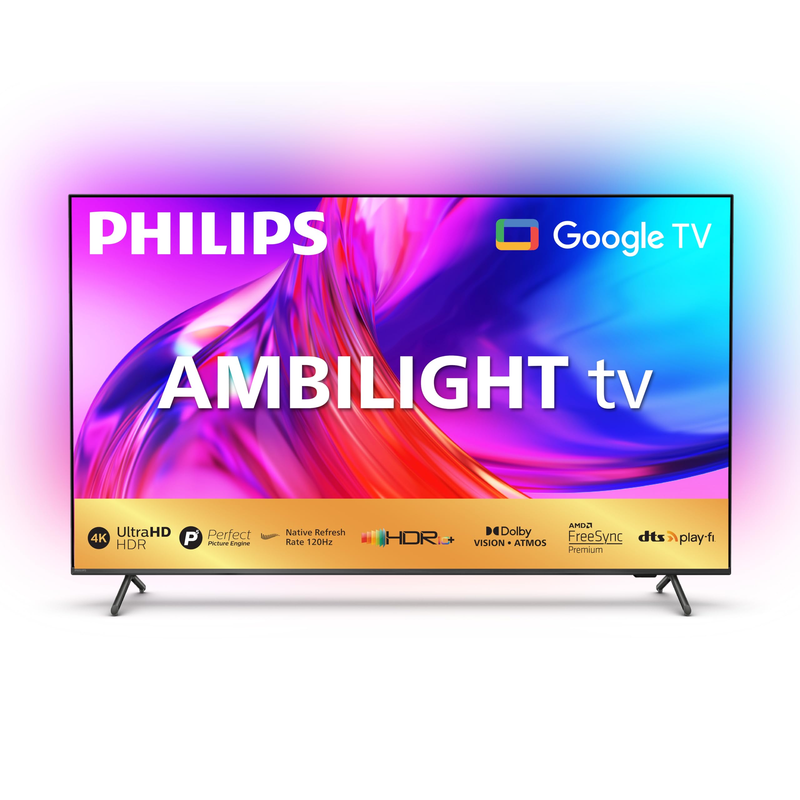 PHILIPS 50 INCH AMBILIGHT PREMIUM GOOGLE TV |120 HZ REFRESH RATE |AI PROCESSOR| DOLBY VISION |DOLBY ATMOS| DTS PLAY-FI | MICRO DIMMING PRO | HDR 10+ | HLG | CALAMAN READY |4K UHD | 50PUT8808|