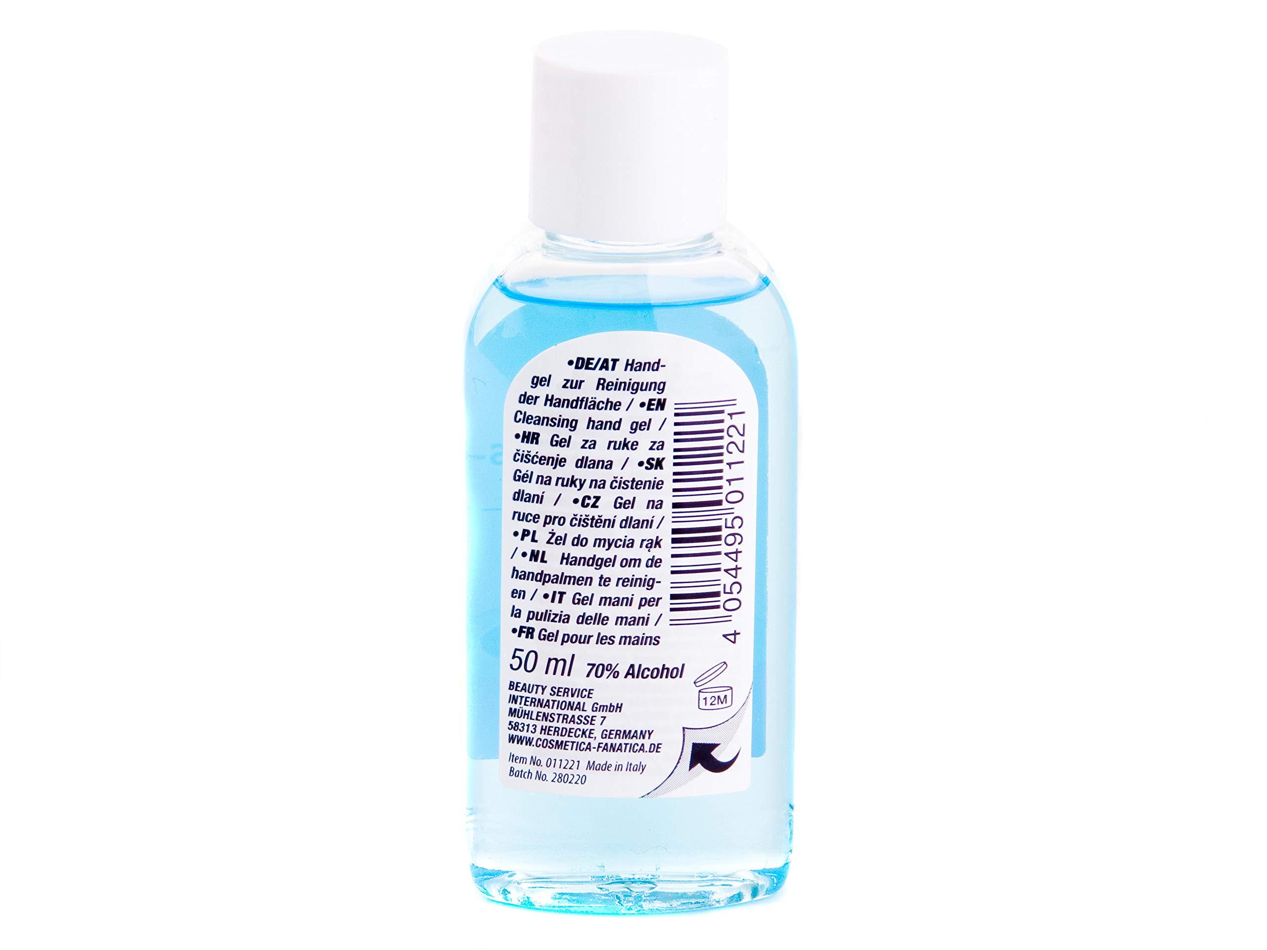 Reinigungs Handgel mit 70% Alkohol für Unterwegs, ohne Wasser, ohne Seife anwendbar, 50 ml (1)