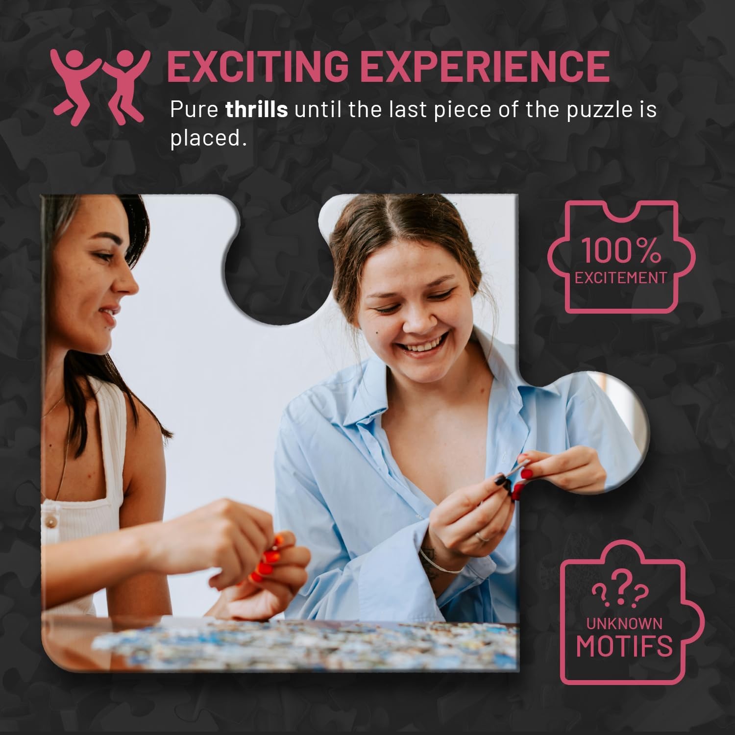 Misu Games Black Box Puzzle Without Template, Jigsaw Puzzles for Adults 1000 Pieces, Cool Jig-Saw Puzzels 20x27 Multiple Categories, Difficult Puzzle (Fantasy, 2023)