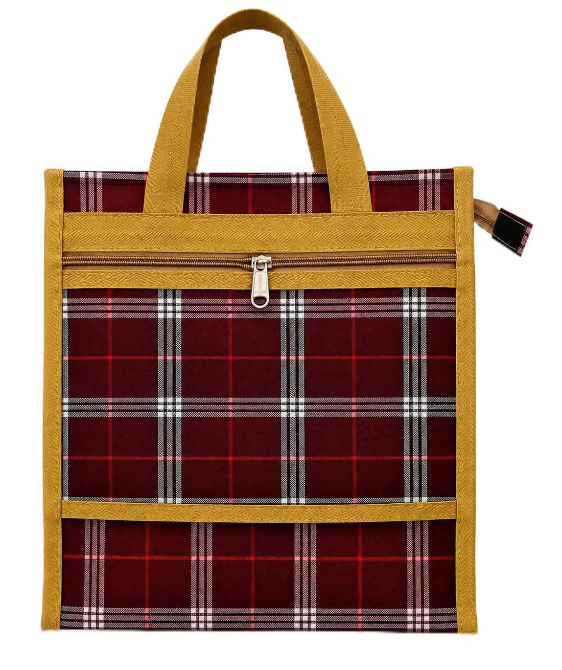 RR Decore Tote Bag with Zip Closure,Minimalist Smiley Design Shoulder Tote Bag,-picture-24