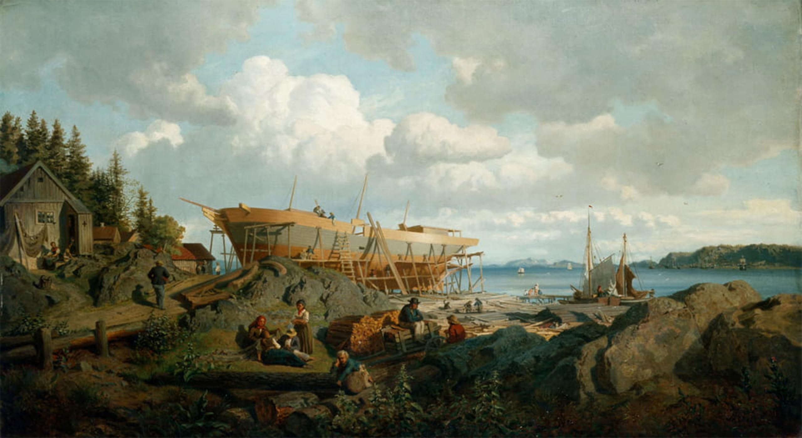 SERENDIPITP Vintage Wall Art Canvas Nordic Poster Canvas Print Picture Landscape by Hans Gude Wall Art Poster for Home Decor 60x90cm