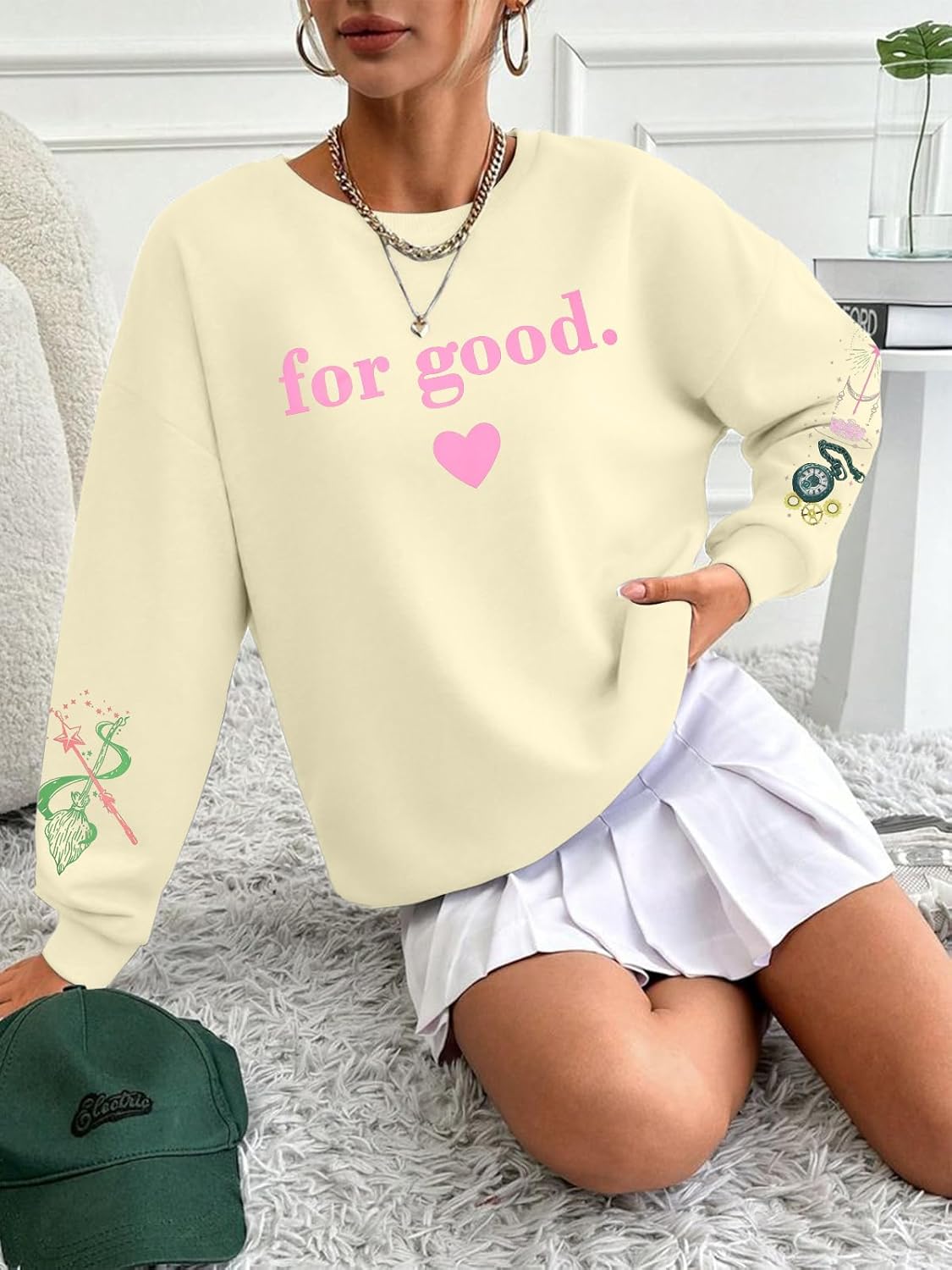 LUKYCILD Musical Sweatshirt for Women Witch Princess Graphic Sweatshirts Long Sleeve Musical Movie Fans Pullover Tops - Image 2