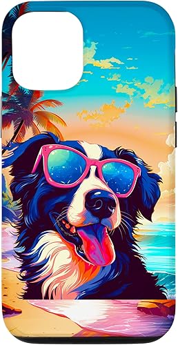 Miniatura 1 de Funda para iPhone 14, diseño divertido y divertido para amantes de los perros, playa, mar, niños y niñas