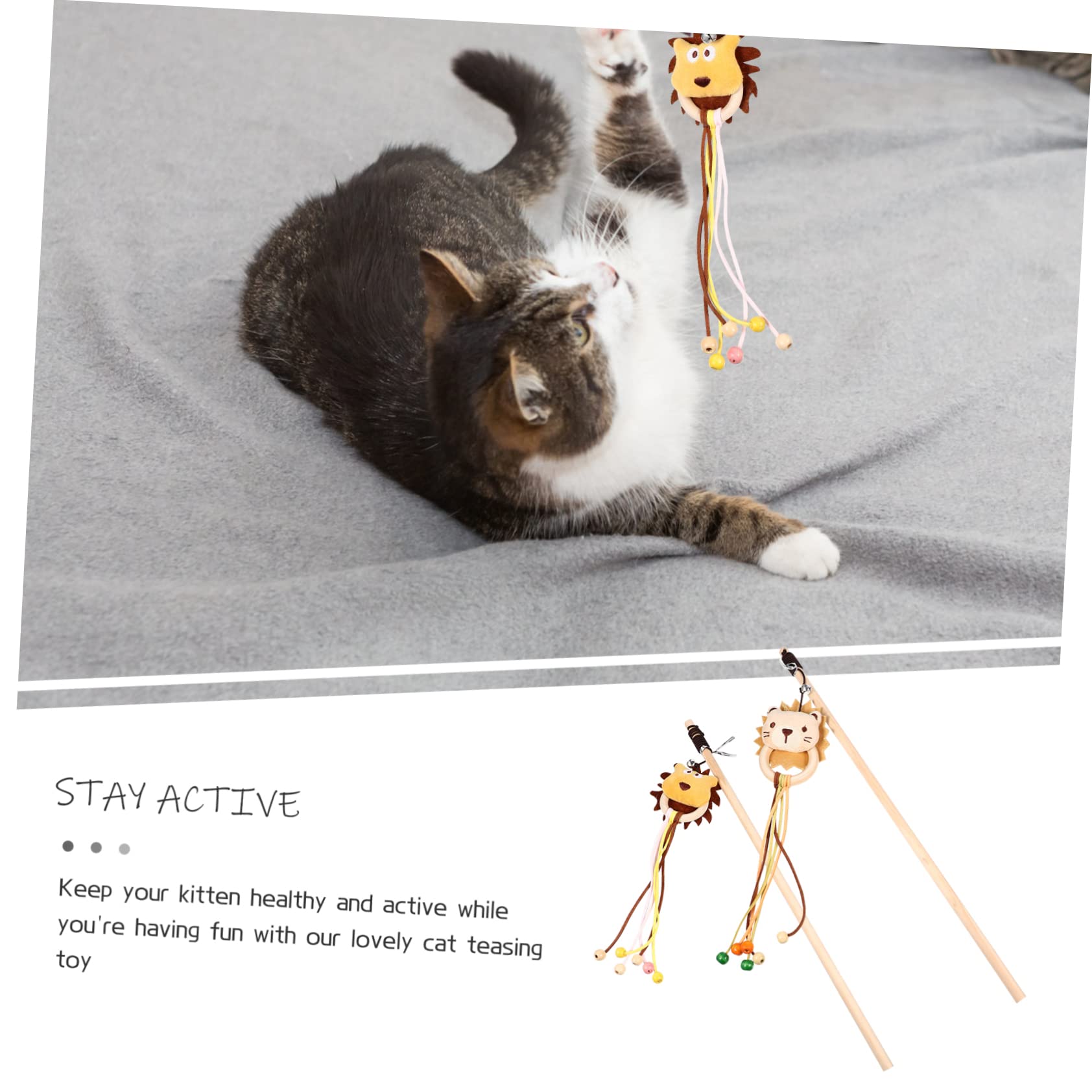 VANZACK 10 Pièces Balle Jouet pour Chat Jouets Bébé Poussin Jouets De Poulet pour Poussins Jouets De Jouet Serpent Chat Chat Teaser Stick Pôle Animaux Peluche