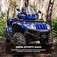 Anbull Elektromos Csörlő 12V 4500LBS/2045kg - Szintetikus Kötéllel, IP67 Vízálló, Vezeték Nélküli Távirányítóval - ATV UTV Kompatibilis 2